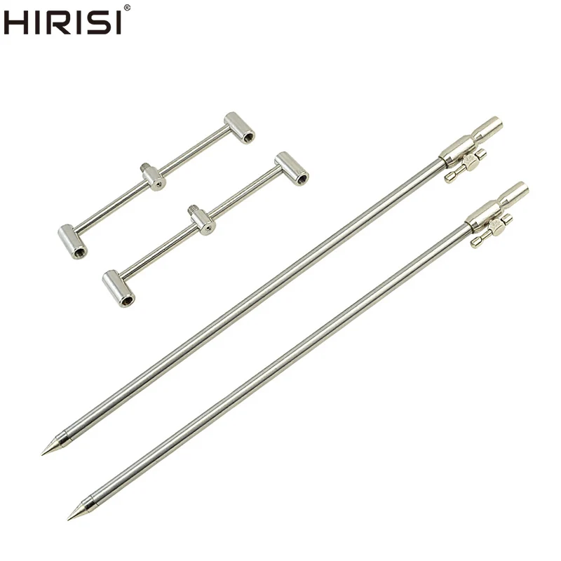 Stainless Steel Carp Fishing Rod Pod with 2 piece Bank Sticks And 2 piece Buzz Bars Set Rod Support