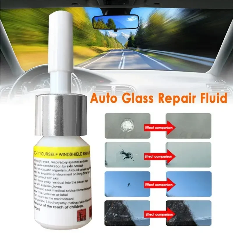 Car Glass Scratch Repair Fluid Agent Set DIY Car Windshield Cracked Repair Tool Glass Nano Scratch Crack Repair Agent Tools