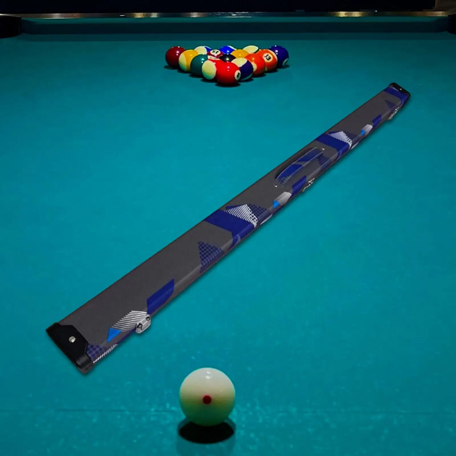 Billiard Pool Cue Case Storage Box Container Equipment Organizer with Handle Protector for Club Training Traveling Practice