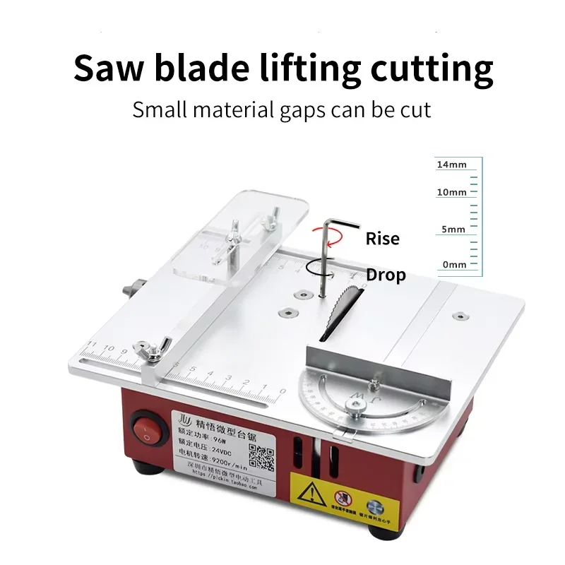 220V Mini Table Saw Electric Desktop Saws Household DIY Cutting Tool Crafts Cutting Tool Mini Multifunctional Cutting Machine