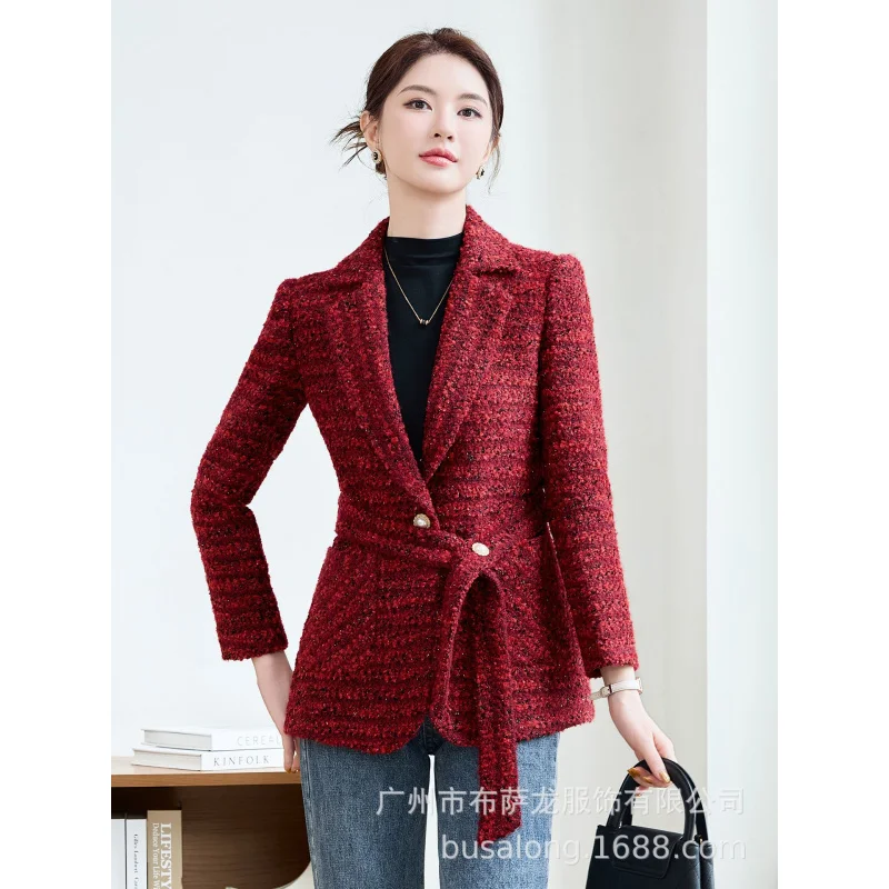 موديل 2025New Busa Dragonbusalong سترة نسائية احترافية بأكمام طويلة سترة رسمية واحدة ملابس العمل 2619 #3