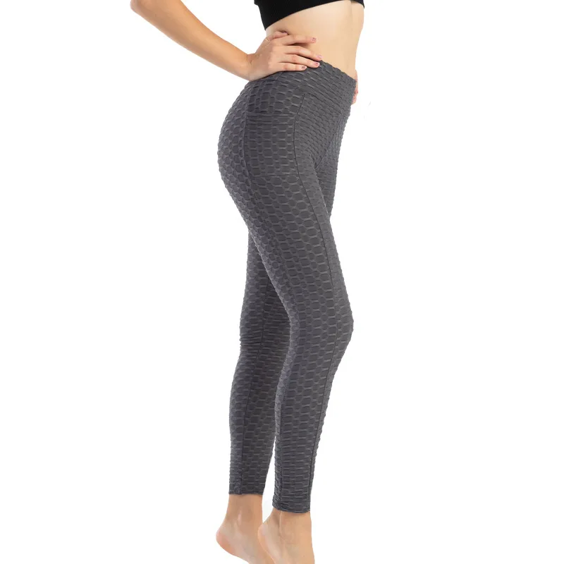 Women Pocket Bubble Fitness Leggings Image 7
