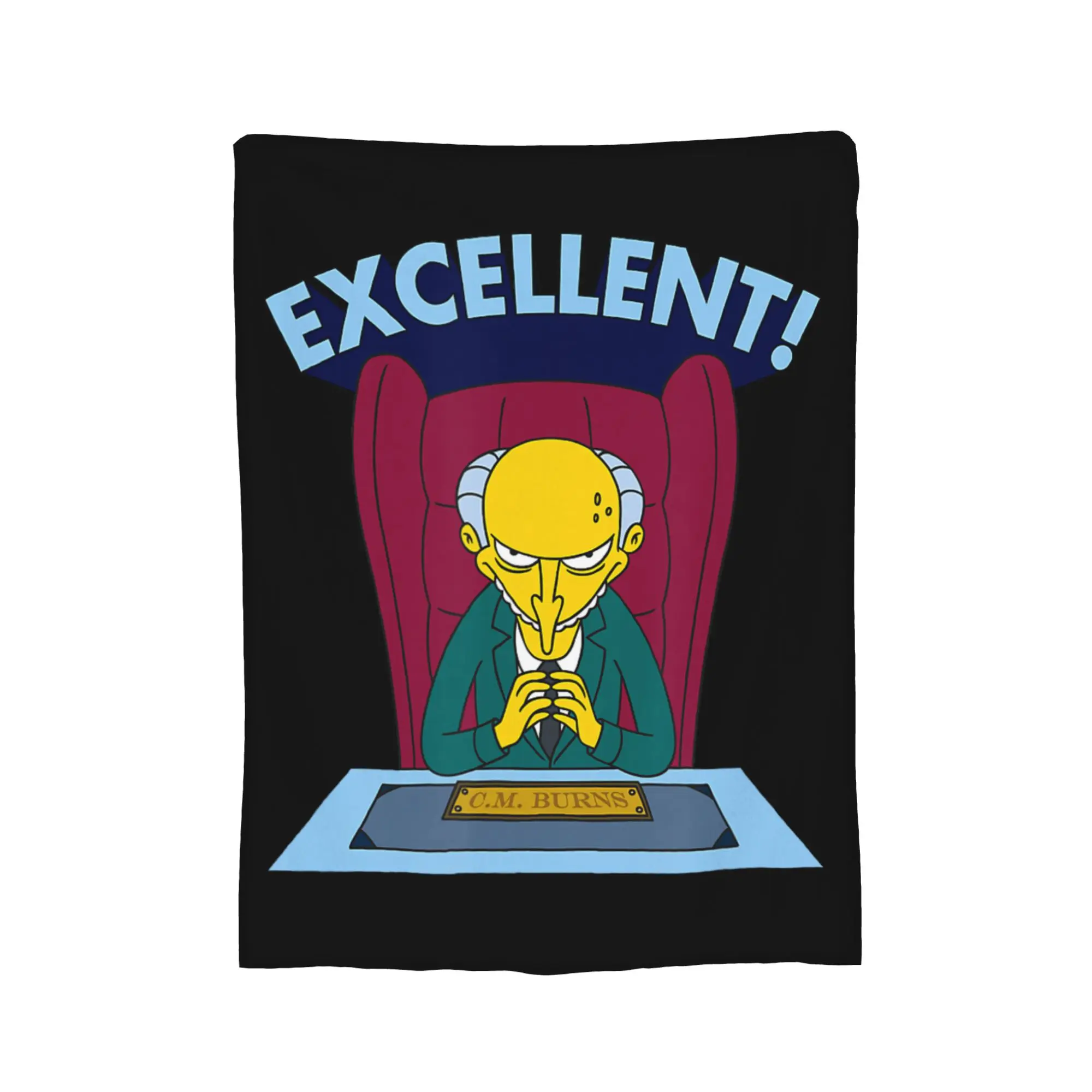 The Simpson Mr. Burns Excellent Blanket Coral Fleece Plush Printed  Ultra-Soft Throw Blanket for Sofa Bedroom Bedspreads