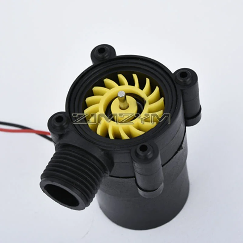 Water Flow Generator Turbine Generator Hydroelectric Micro Hydro Generator Water Charger 3.5W, 90/180/270 Degrees Outlet