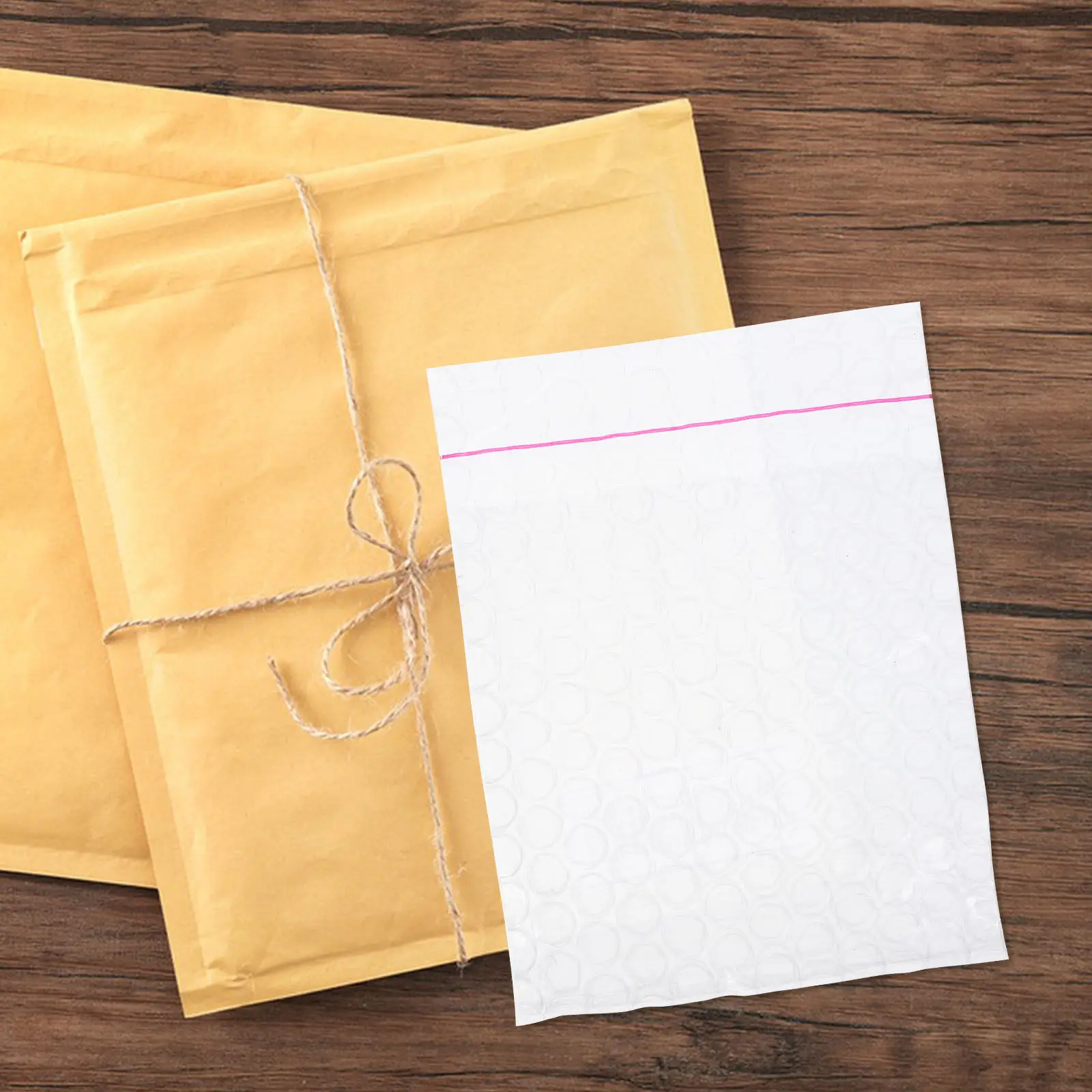 50pcs Envelopes Plásticos à Prova de Choque para Pequenos Negócios Sacos de Envio Transparentes Leves e Resistentes a Rasgos