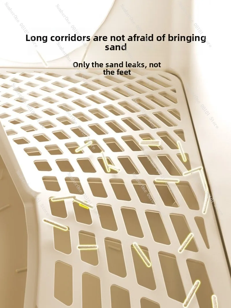 Extra Large Enclosed Cat Litter Box Anti Splash Deodorizing Corridor Style Cat Toilet with Lid Drawer Easy Clean Pet Supplies