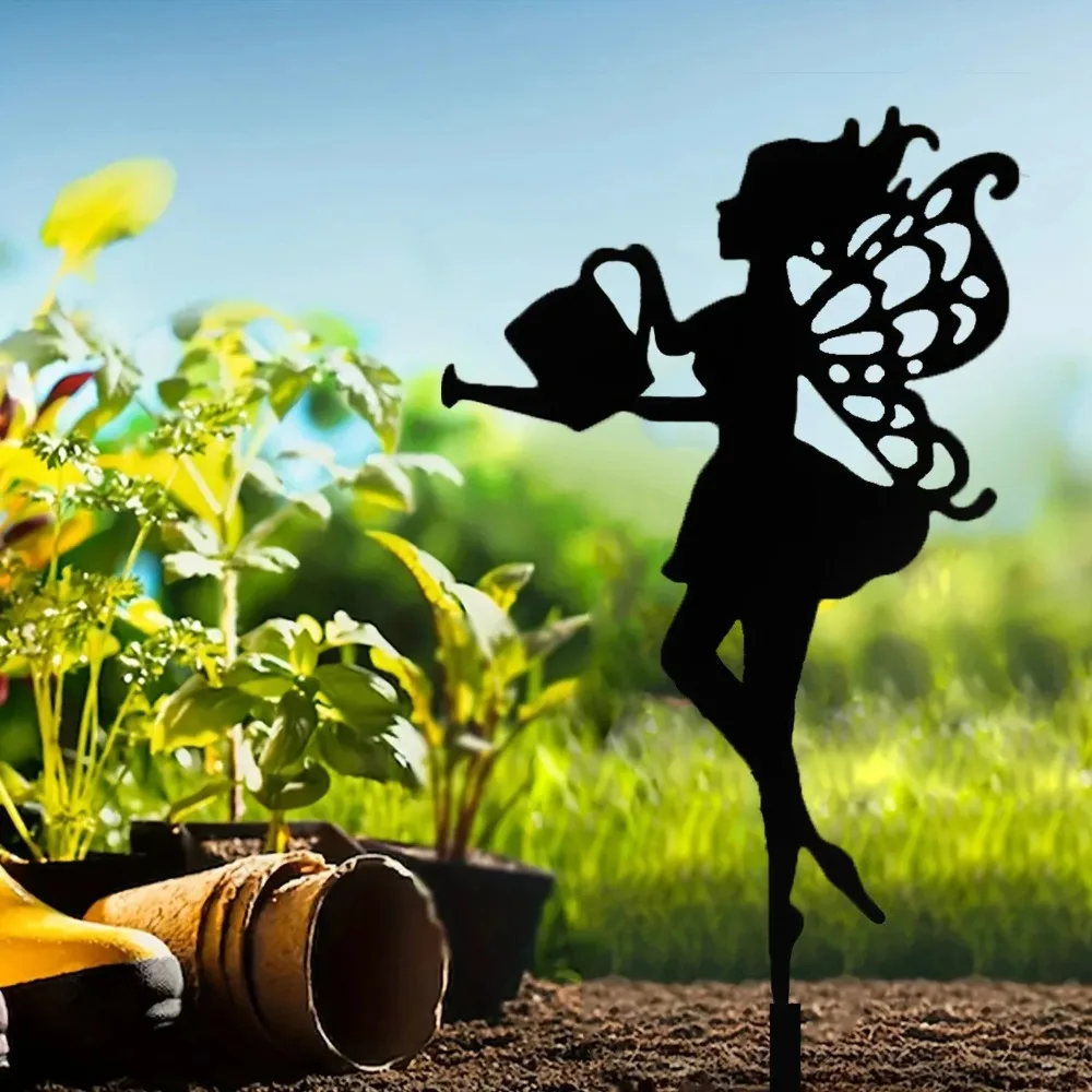 1 Peça de Decoração de Jardim em Ferro Estilo Fantasia, Decorações Metálicas para Pátio e Jardinagem, Decoração Interna e Externa