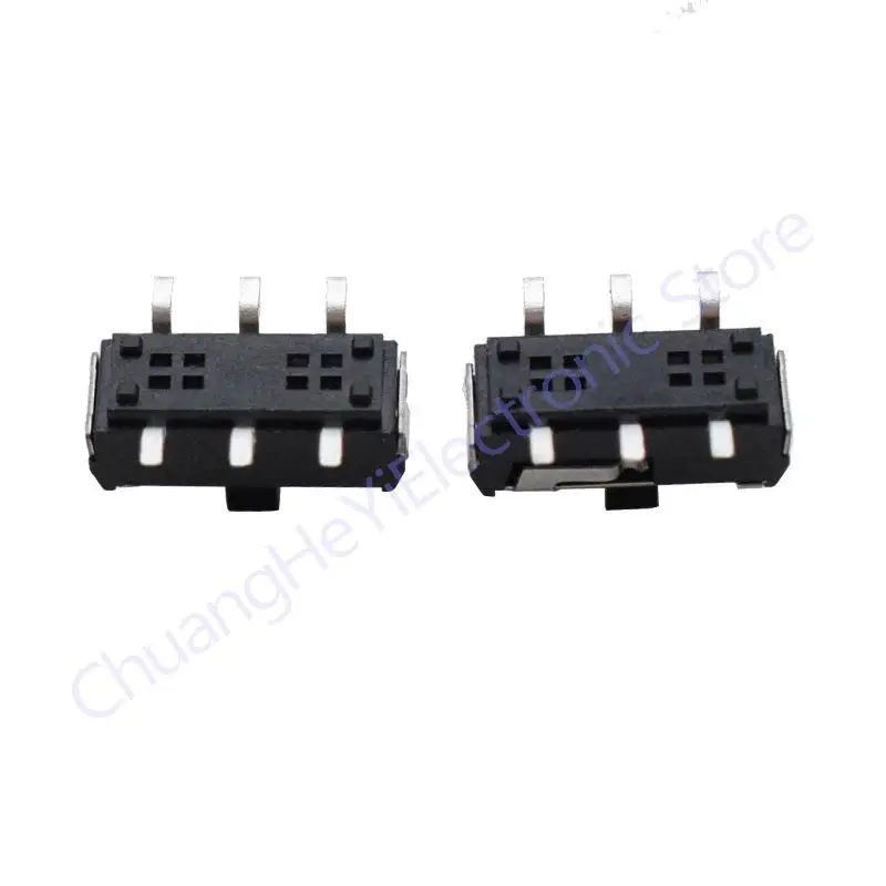 100Pcs MSS22D18 MINI Miniature SMD SMT Slide Switch 2P2T 6Pin Handle high 2mm for DIY Electronic Accessories