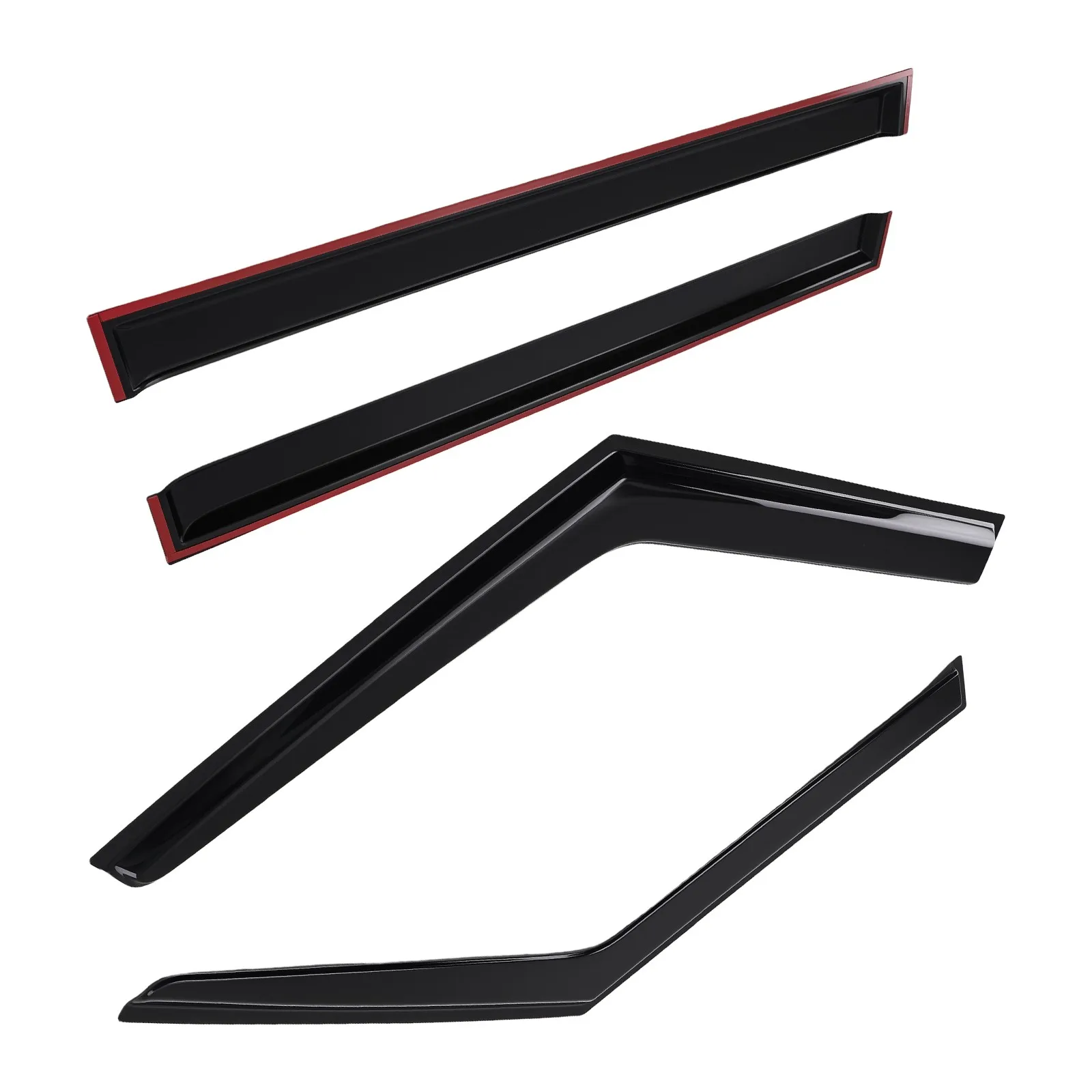 Outside Window Visors Wind Deflectors for Kia Soul 2014-2019 4pc Black Set