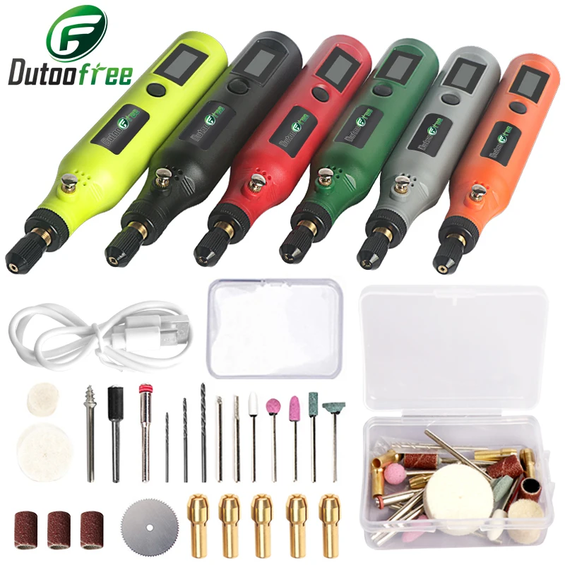 

3.7V USB Cordless Rotary Tool Kit Woodworking Engraving Pen DIY For Jewelry Metal Glass Mini Wireless Drill With 24PCS Accessory