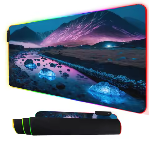 RGB Mouse pad Cherry blossom tree gaming mat rubber anti-slip Desk Mat LED glow Gaming keypad mousepad gamer pc accessories