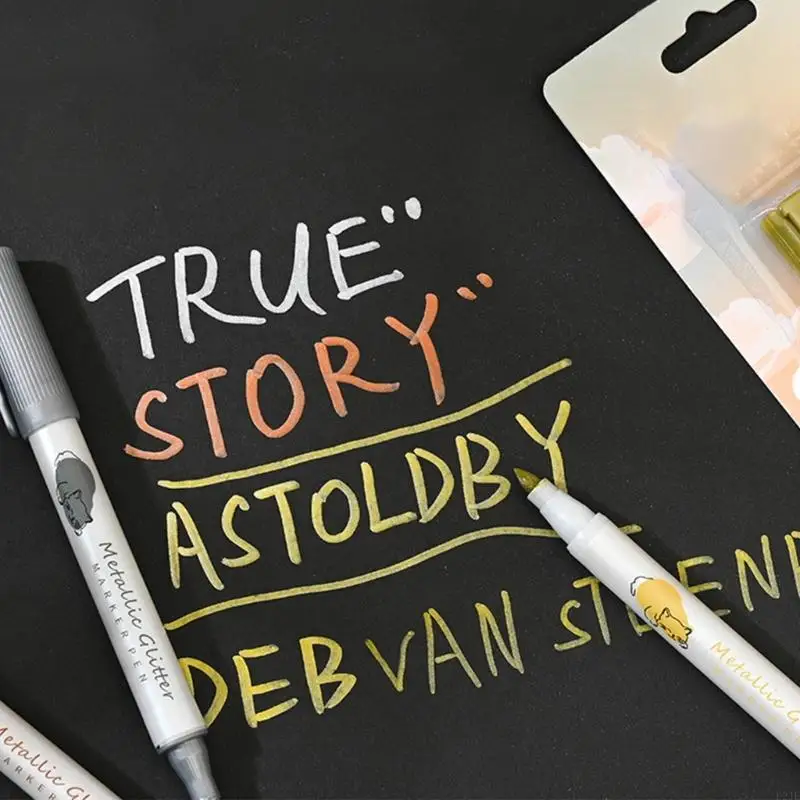 قلم الطلاء المعدني U2JE للطلاء على الحجر الجلدي الزجاجي المعدني ، سجل القصاصات