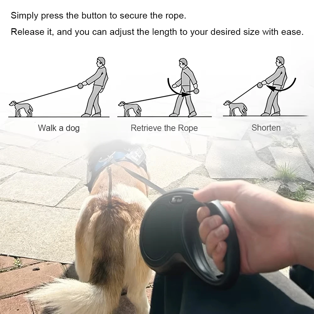 Hundeleine für kleine Hunde und Katzen, automatische, einziehbare Hundeleine, Yorkshire-Rolle, ideal für Spaziergänge im Freien und Reisen, Haustierzubehör. – Detail 10