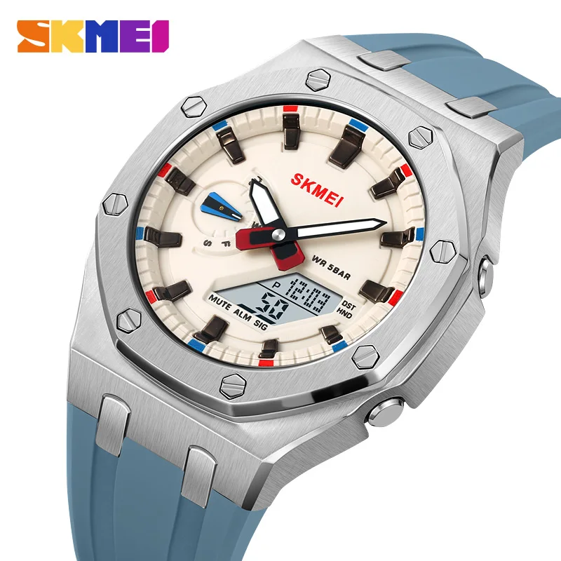 SKMEI 2243 Men's Electronic Watch Student Wrsitwatch Multifunctional Sports Waterproof LED Luminous Digital Watches for Man
