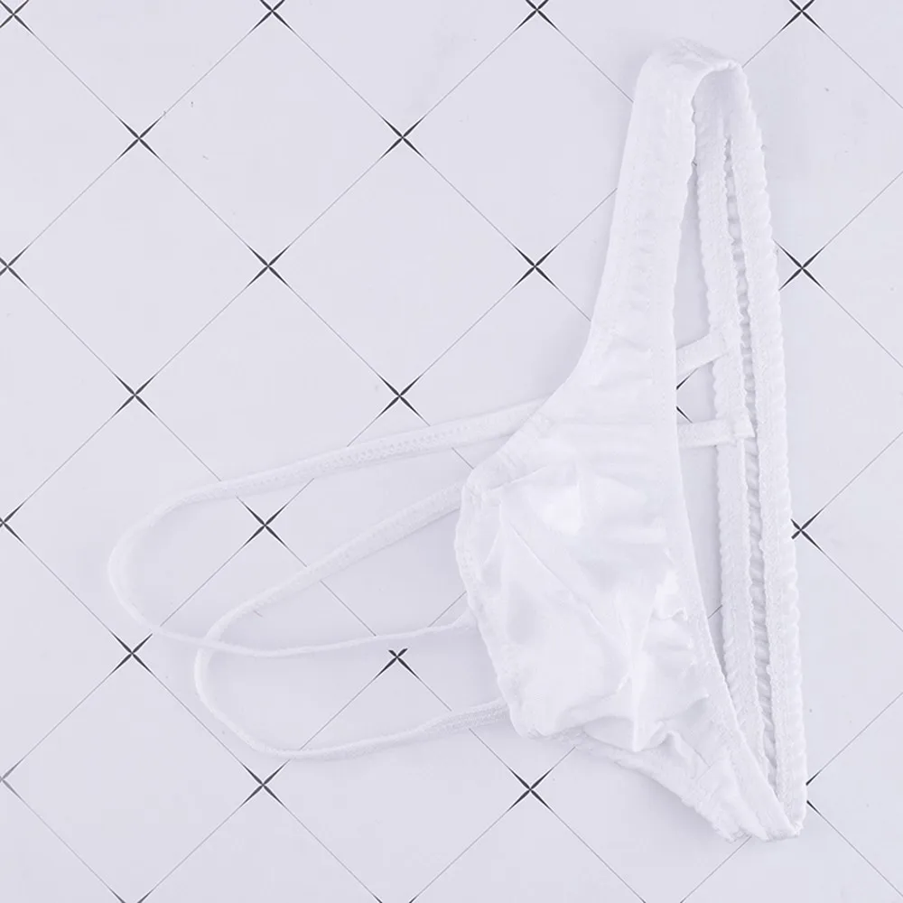 

Mens Sexy Underwear Femboy C-String Lingerie Low-waist Panties Soft Sleep Breathable Underpants Hollow Out Thong Elastic T-back