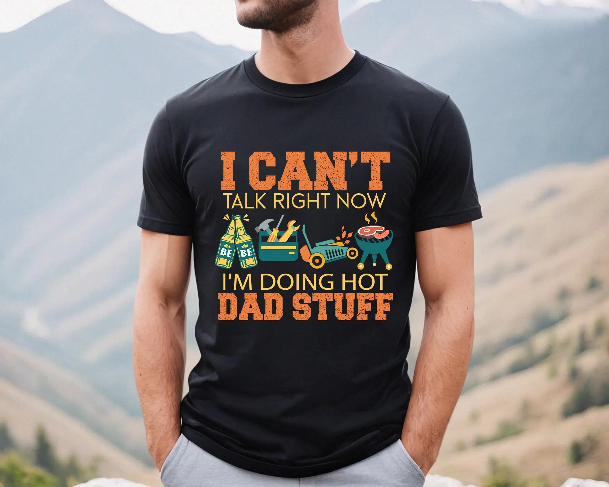 

Can'T Talk Right Now Doing Hot Dad Stuff T Shirt Mr Fix Bob Sweat Best Ever Fathers Day For