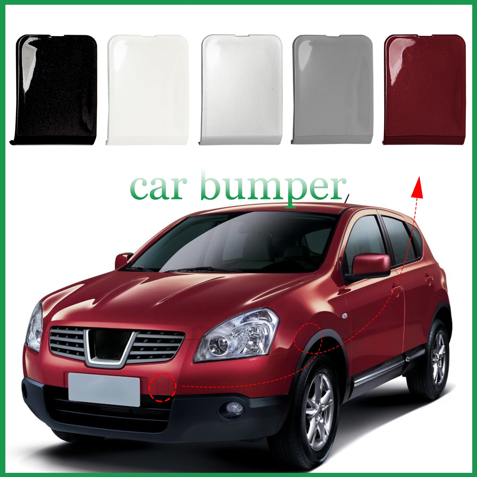 

Front Bumper Tow Hook Cover Cap Towing Eye For Nissan Qashqai J10 Accessories 2007 2008 2009 2010 622A0-JD001 622A0JD001