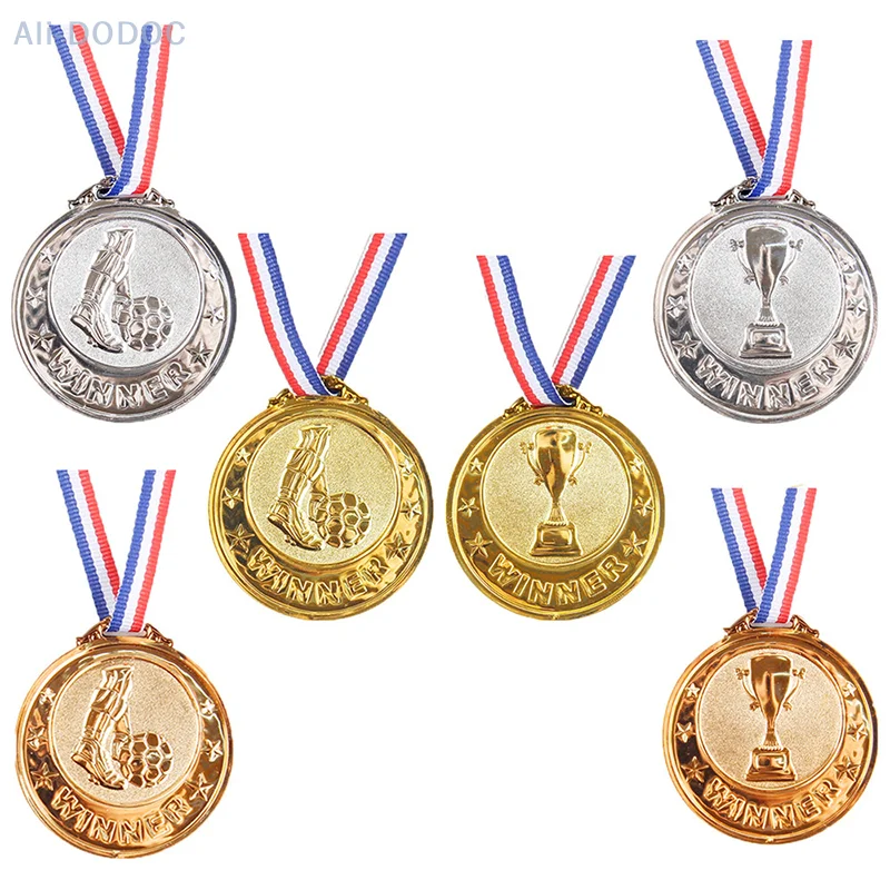 1PC 6.5cm Gold Medal Honors Medal Super Bowl Soccer Games Bonus Props Sports Medal Champions Cup