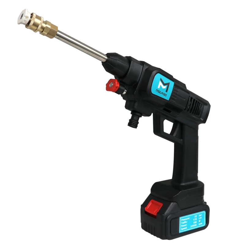 Portable Lithium Battery Snow Foam Gun For Car Wash 12V 24V High Pressure Gun Wireless Electric Cleaning Machine Car Washer