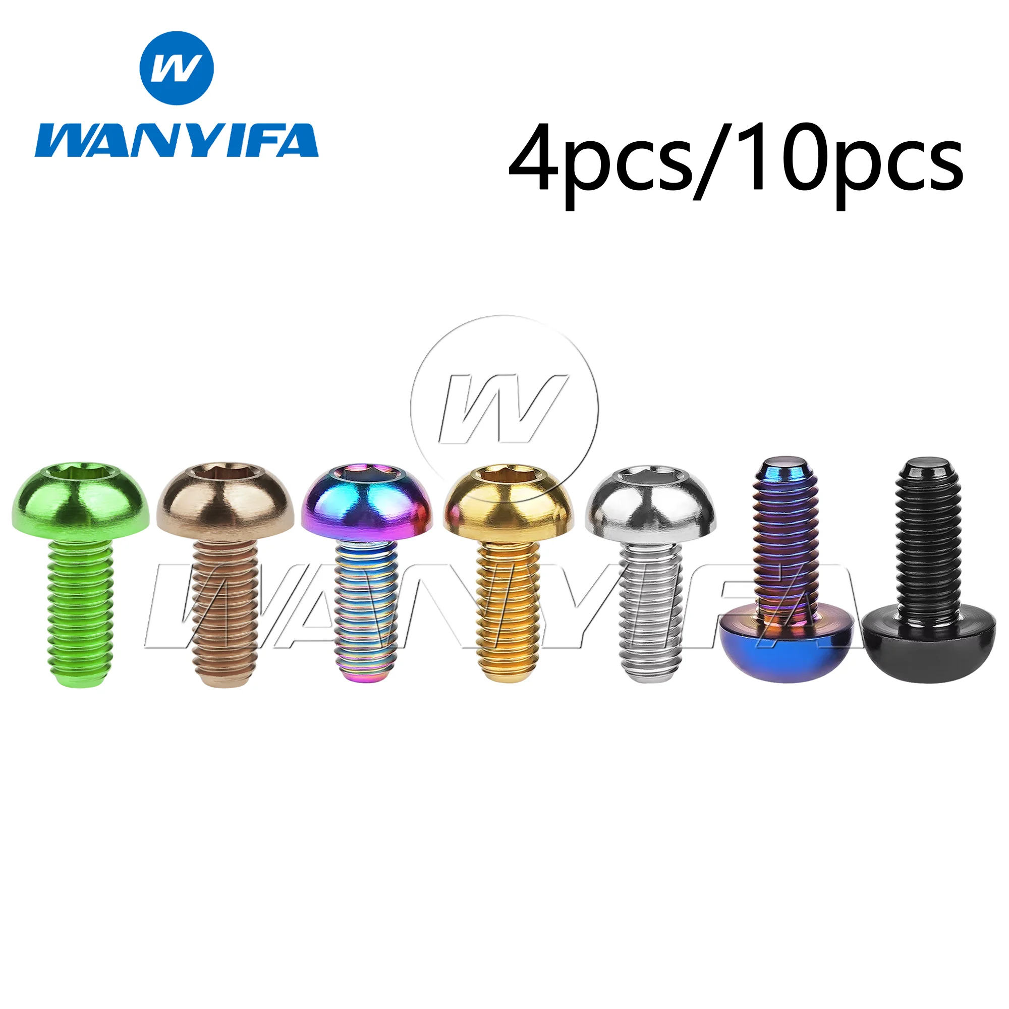 

Wanyifa M5x12mm Titanium Button Head Bolts for Bicycle Water Bottle Cage Mounting (High-Strength Bike Hardware) 4/10pcs