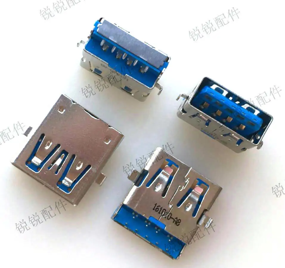 For Signal USB3.0 female seat 9P short body, sunken plate A female, notebook USB data interface, connector