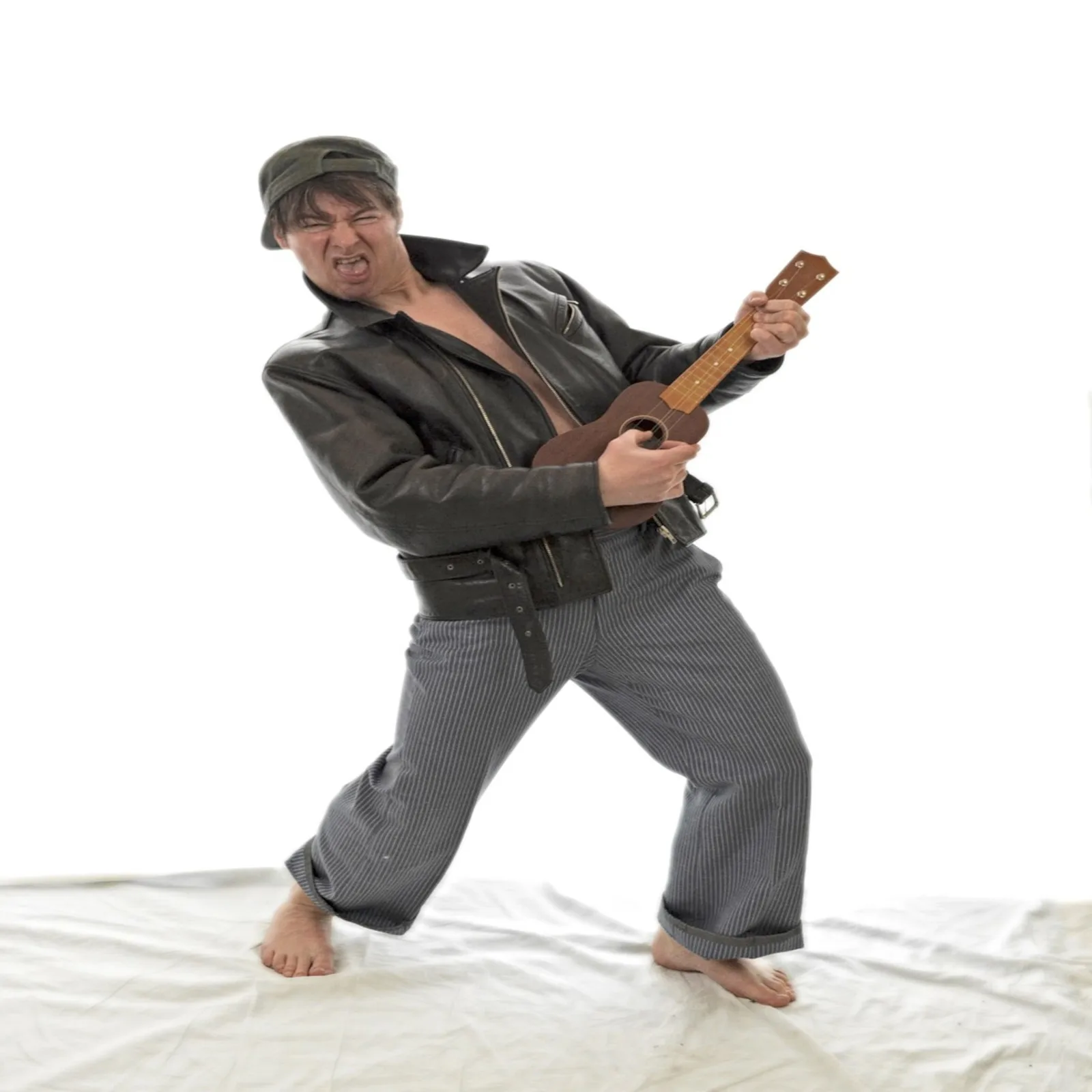 

Ukulele Hand-Painted Red Body & Precision Tuning Extended Fretboard W/ Carved Skull Inlay design for live performance