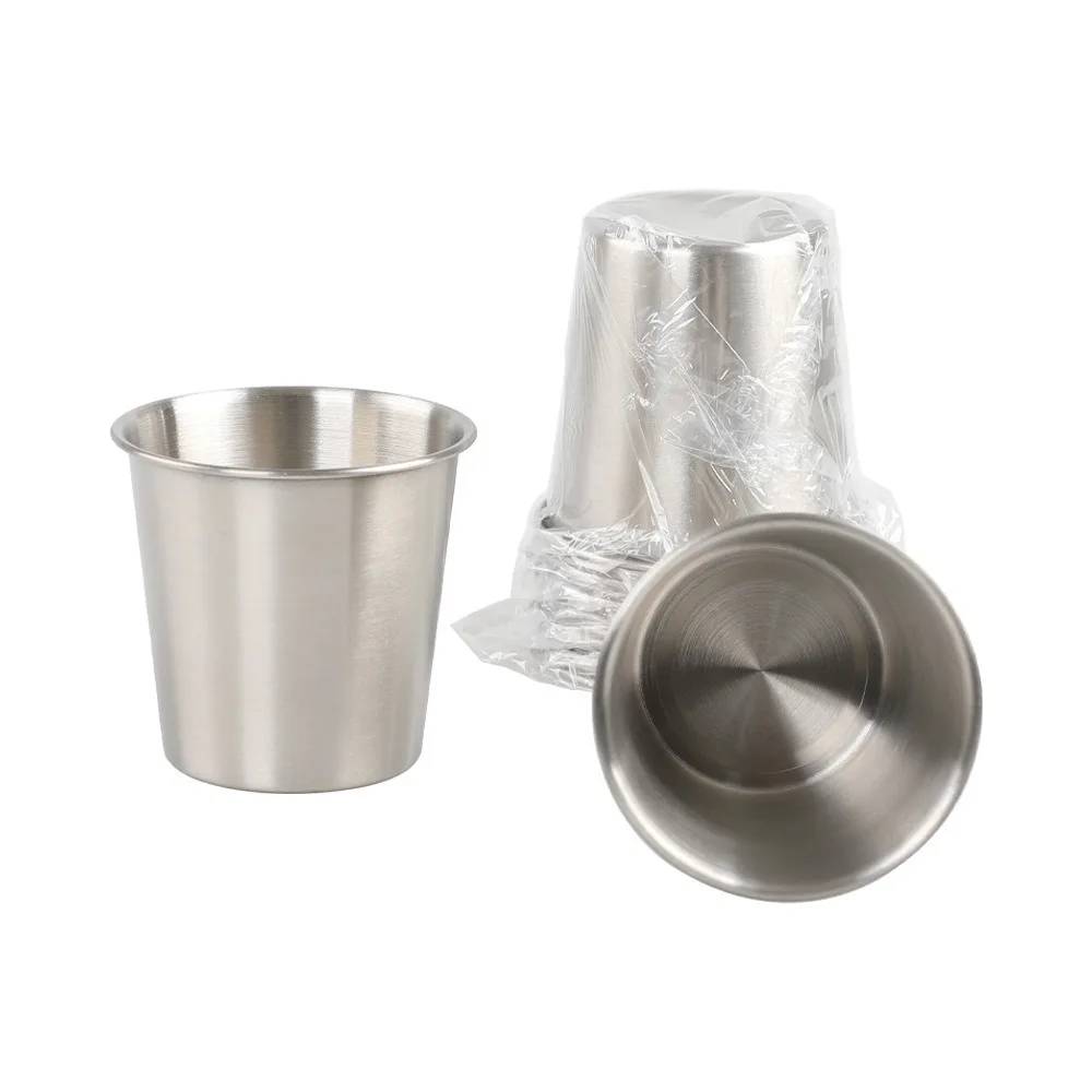 

Outdoor 304 stainless steel single-layer curling coffee cup camping camping beer cup portable barbecue water cup set