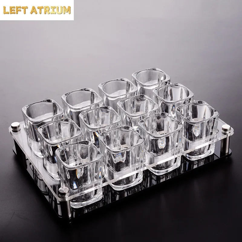 Acrylic Cup Holder White Wine Glass Set Shot Glass Set Cup Storage Rack KTV Bar Spirit Glass Cup Organizer Tumbler Holders