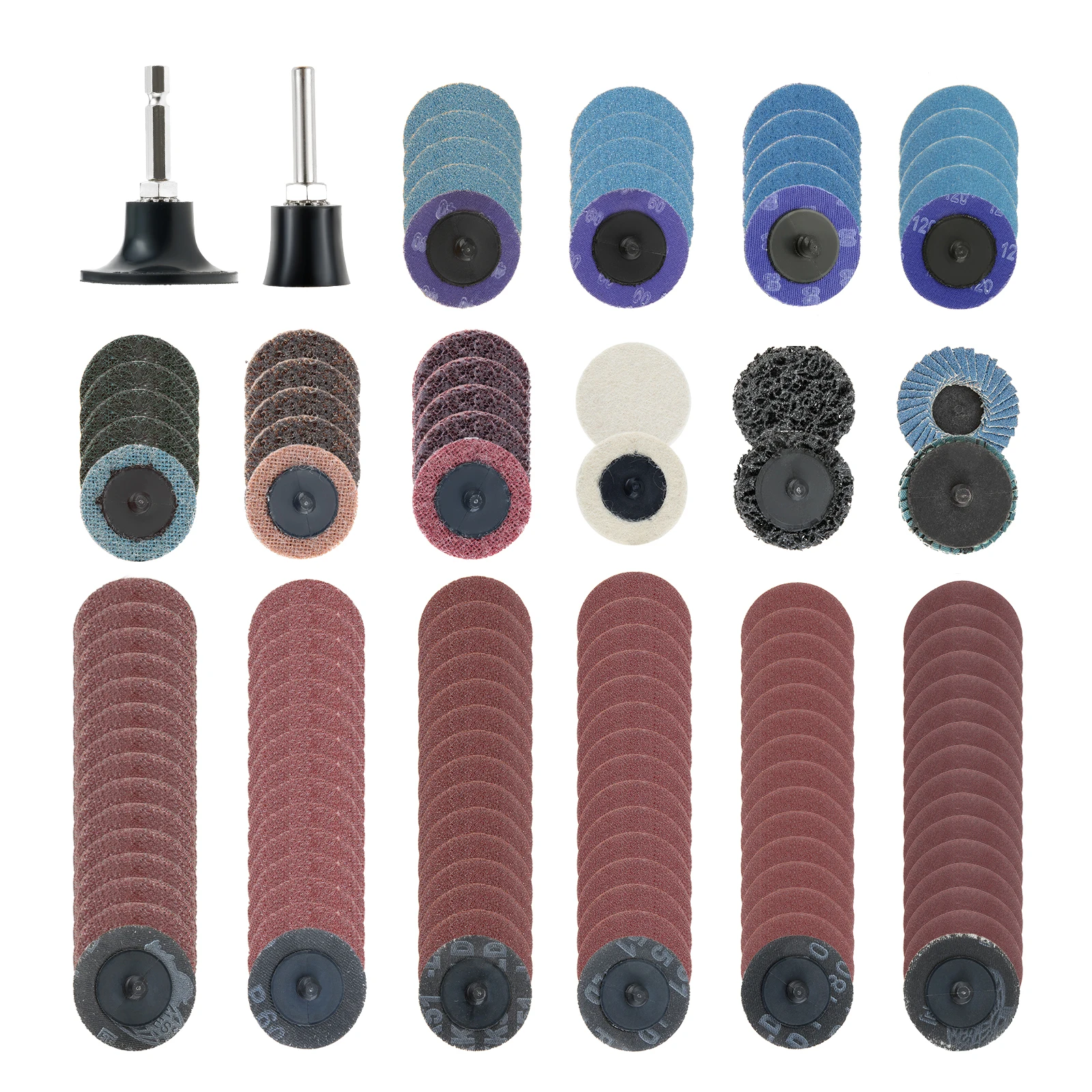 135Pcs Die Grinder Sanding Discs Kit 2 Inch M12 Drill Sanding Attachment Surface Conditioning Tool for Milwaukee Dewalt Grinder