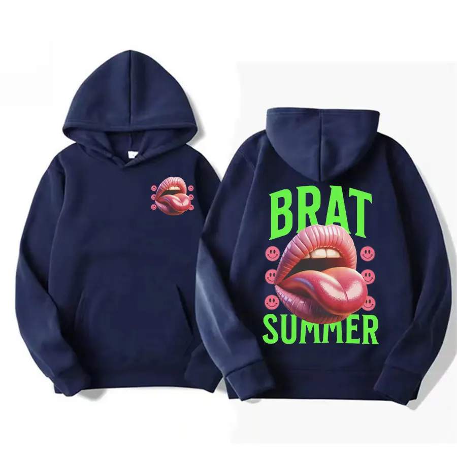 Cool Charli XCX Graphic Hoodies Album Brat 2024 Tour Sweatshirt Men Women Harajuku Y2k Vintage Casual Pullover Hoodie Streetwear