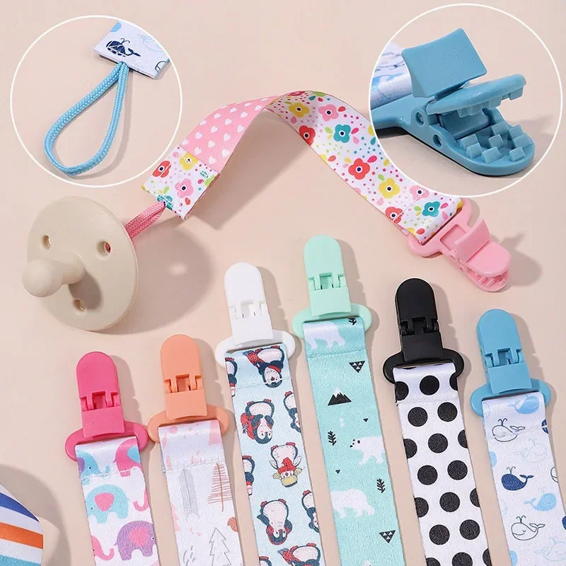 4 PCS Set Baby Canvas Pacifier Clip Infant Newborn Cotton Colorful Pacifier Chain Essential for Children Christmas gift
