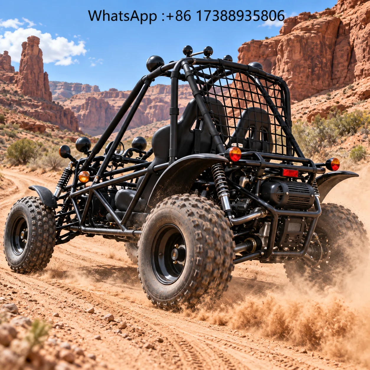 Rugged Adult 200cc 4 Stroke 6L Tank 200kg Load Electric Start Independent Suspension Go Kart for Trail Ridin