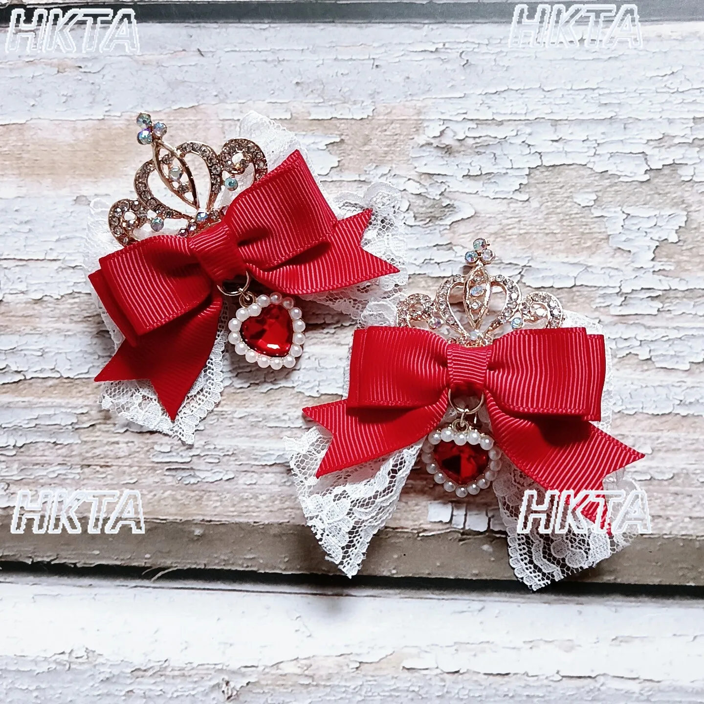 Japanese Mass Produced Summer Cute Bow Lace Rhinestone Lolita Hair Clip Headwear Sweet Kawaii Hairpin Apparel Accessories Women