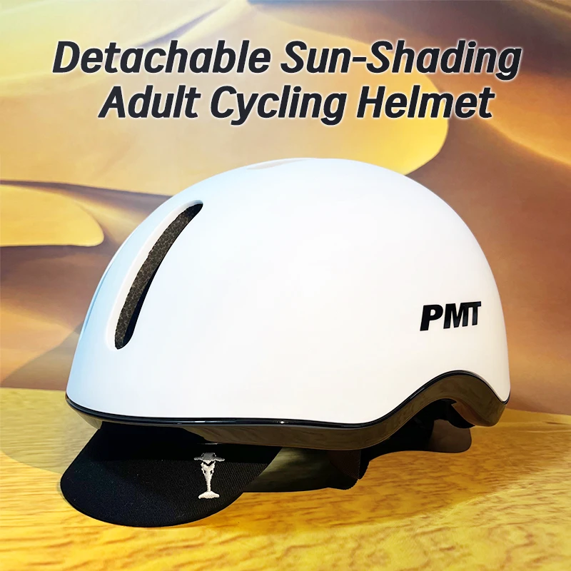 Commuting Bicycle Helmet Road Racing Bike Helmets Detachable Brim Reflective Strips Design Safety Adults Men's Mtb Casco Cycling