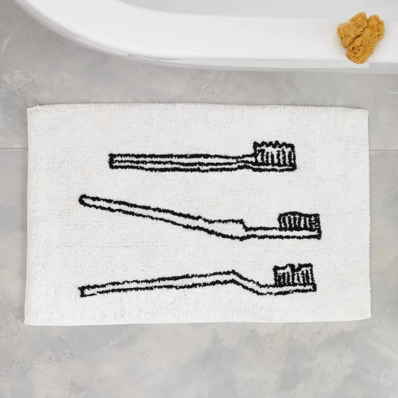 Simple Letter Cartoon Home Mat velour Thickened Soft Bedroom Door Floor Mat Bathroom Absorbent Non-Slip Carpet