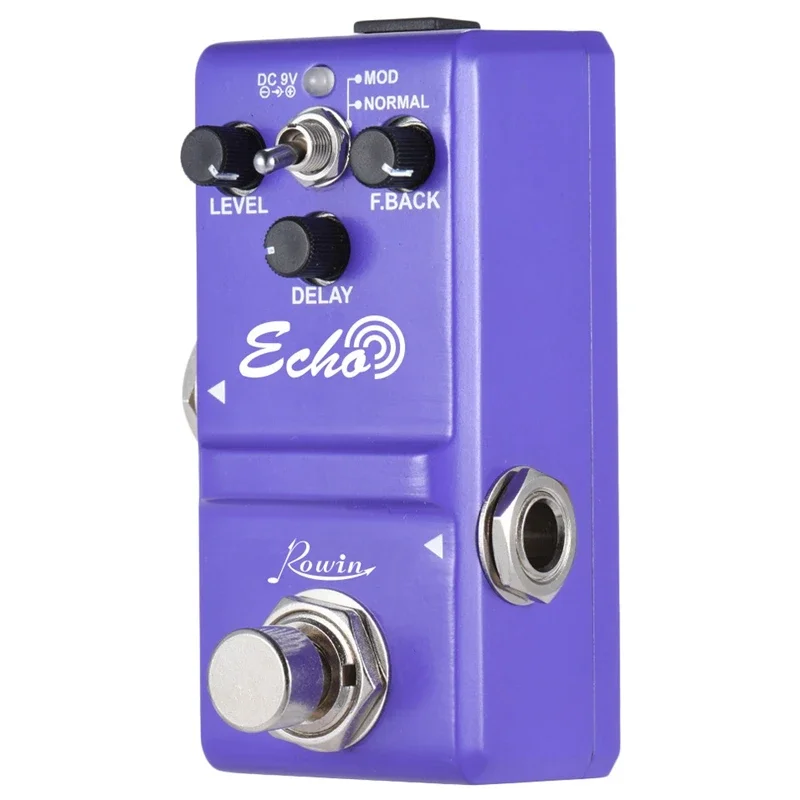 Rowin NANO Super Mini Guitar Effect Pedal Delay Echo Analog Bass Delay Effector For Guitar Bass Parts Accessories Purple