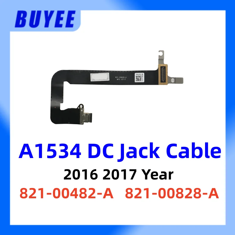 Original A1534 DC Jack Cable 821-00482-A 821-00828-A For MacBook Retina 12.6\