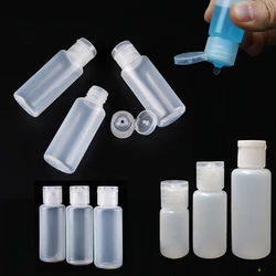 5Pcs 10ml-50ml Mini Empty Plastic Squeeze Bottles w/ Flip Caps Refillable Travel Containers For Shampoo Conditioner Lotion Cream