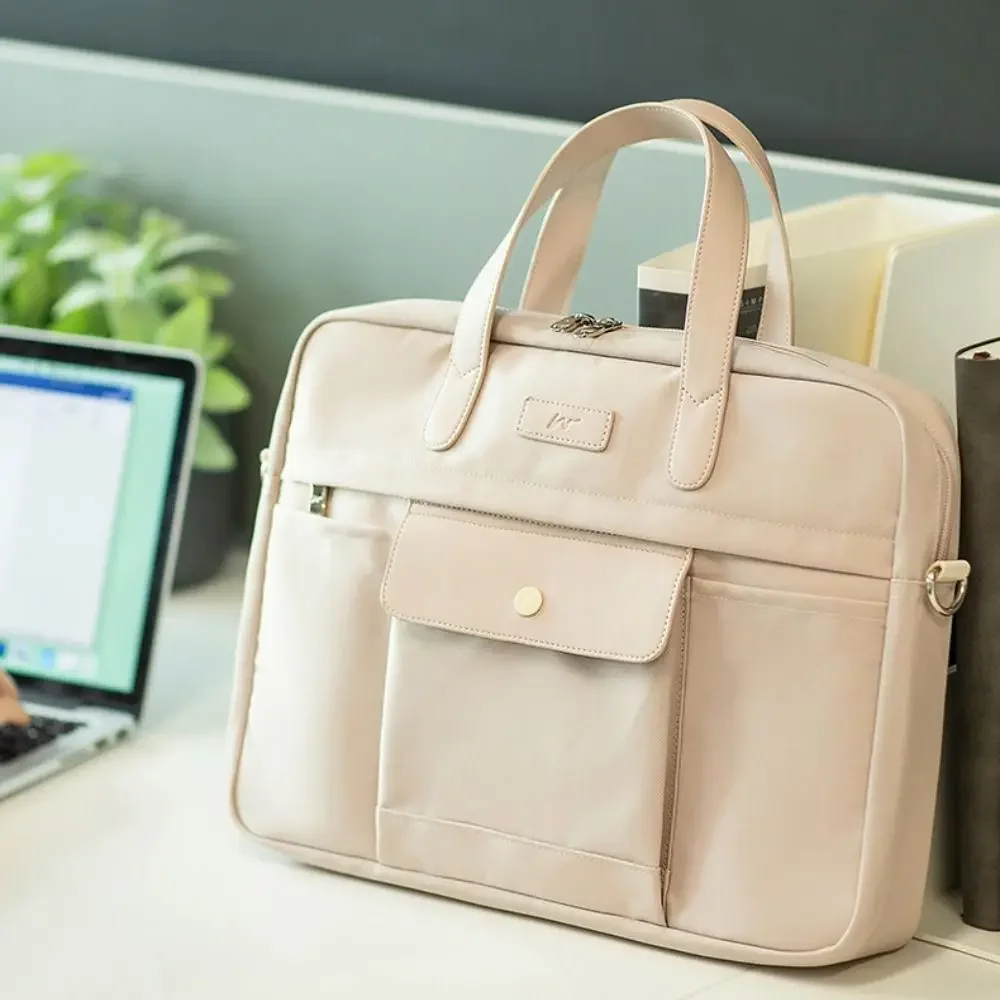 Large Capacity Notebook Briefcase Shoulder Crossbody 13 14 15 Inch Laptop Bag Case Macbook Strap Carrying Notebook Pouch