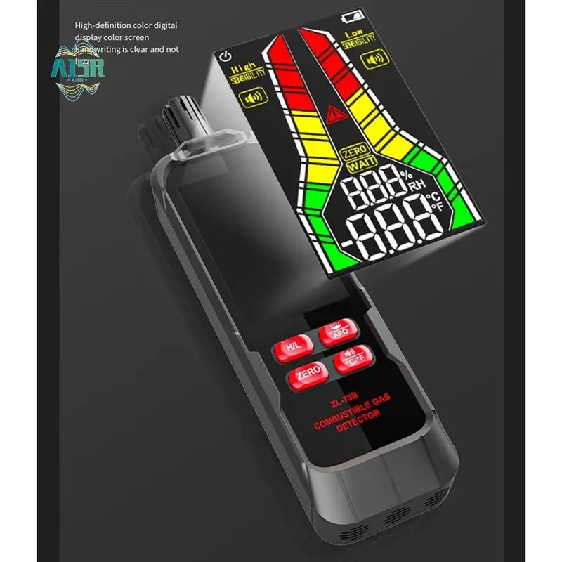 

A15R -Handheld Combustible Gases Leak Natural Gases Leakage Concentration Analyzer Meter Sound Light