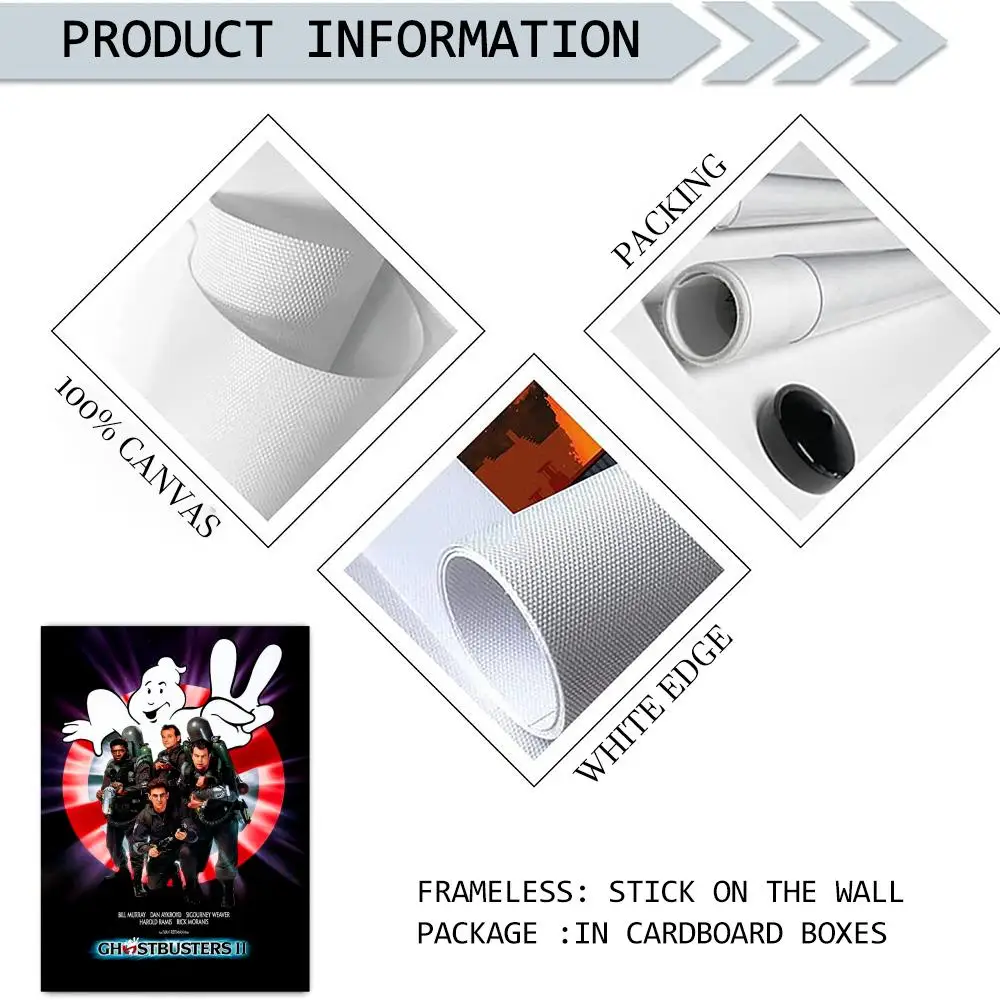 الفيلم الكلاسيكي G_GhostbusterS HD قماش الكتان المشارك جدار الفن يطبع لغرفة المعيشة غرفة نوم مكتب هدية تزيين المنزل