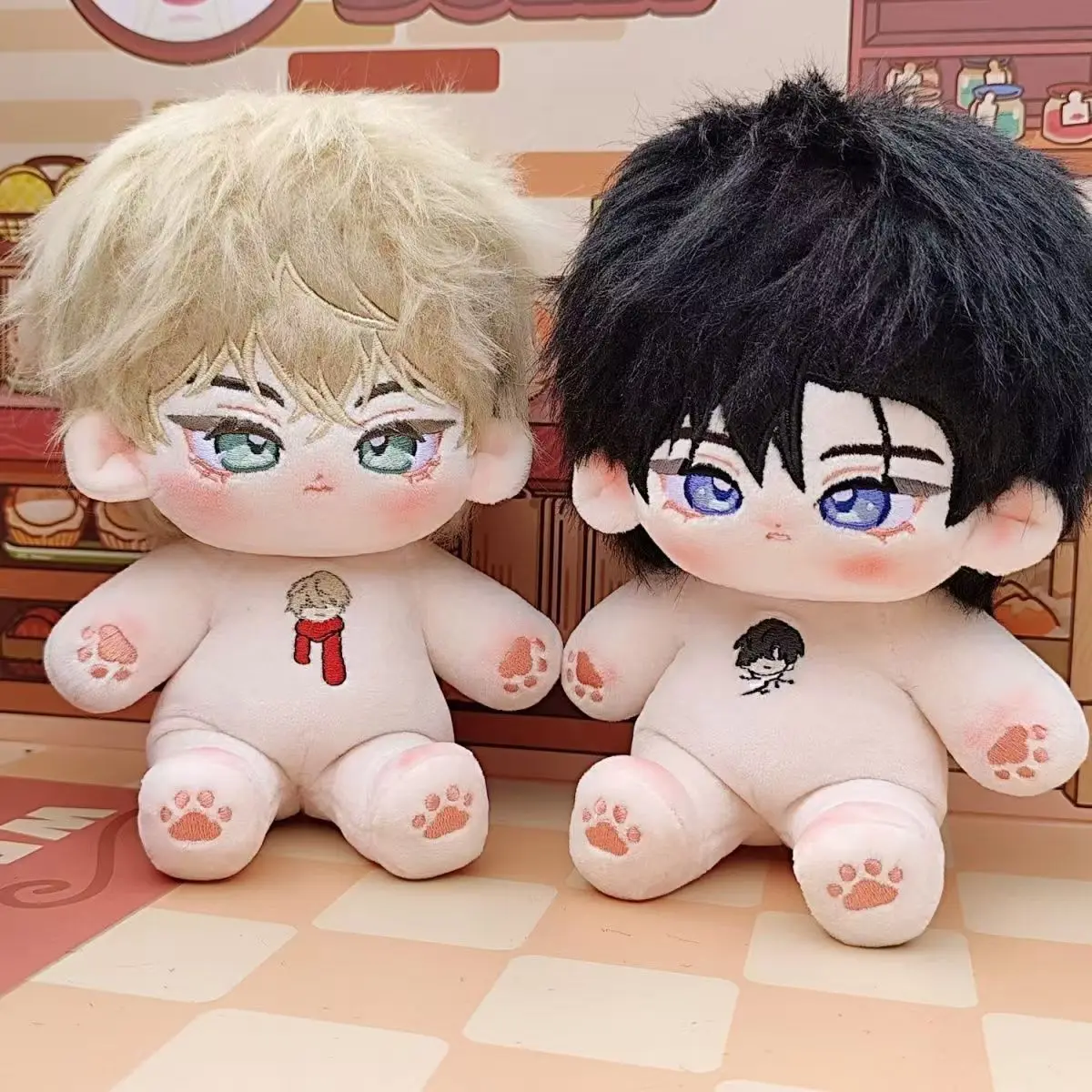 20cm Manhwa ATreeWithoutRoots Quan Xirui Cha Taekyung Plush Doll Stuffed BL Nude Body Dress Up Cotton Doll Toys for Kids Mascot