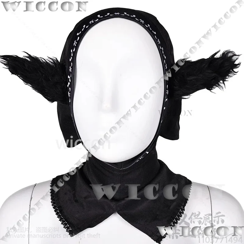 Marcille Schwarzes Stoffkleid Lolita Anime Dungeon Meshi Cosplay Perücke Roleplay Halloween Comic Con Party Anzug Mädchen Frau Anpassen