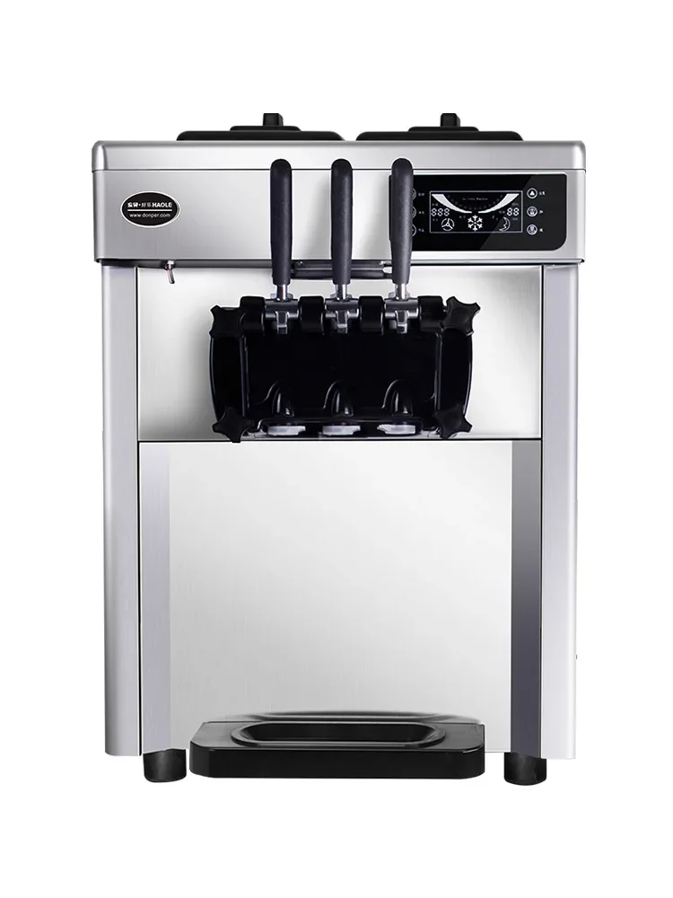 CKX100 스테인레스 스틸 소프트 아이스크림 기계, 상업용 아이스크림 메이커, 16-22L/H, 220V, 2300W, 1 개