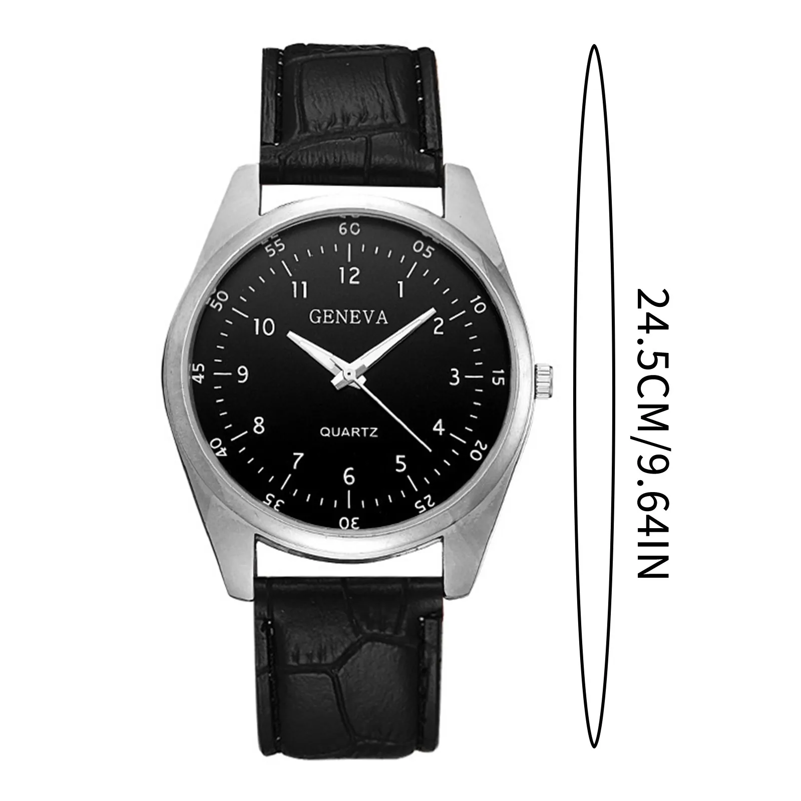 ساعة رجالية بسوار جلدي فاخر ، ساعة كوارتز رجالية ، جودة عالية ، أنيقة ، ساعة يد رسمية بسيطة ، موضة جديدة