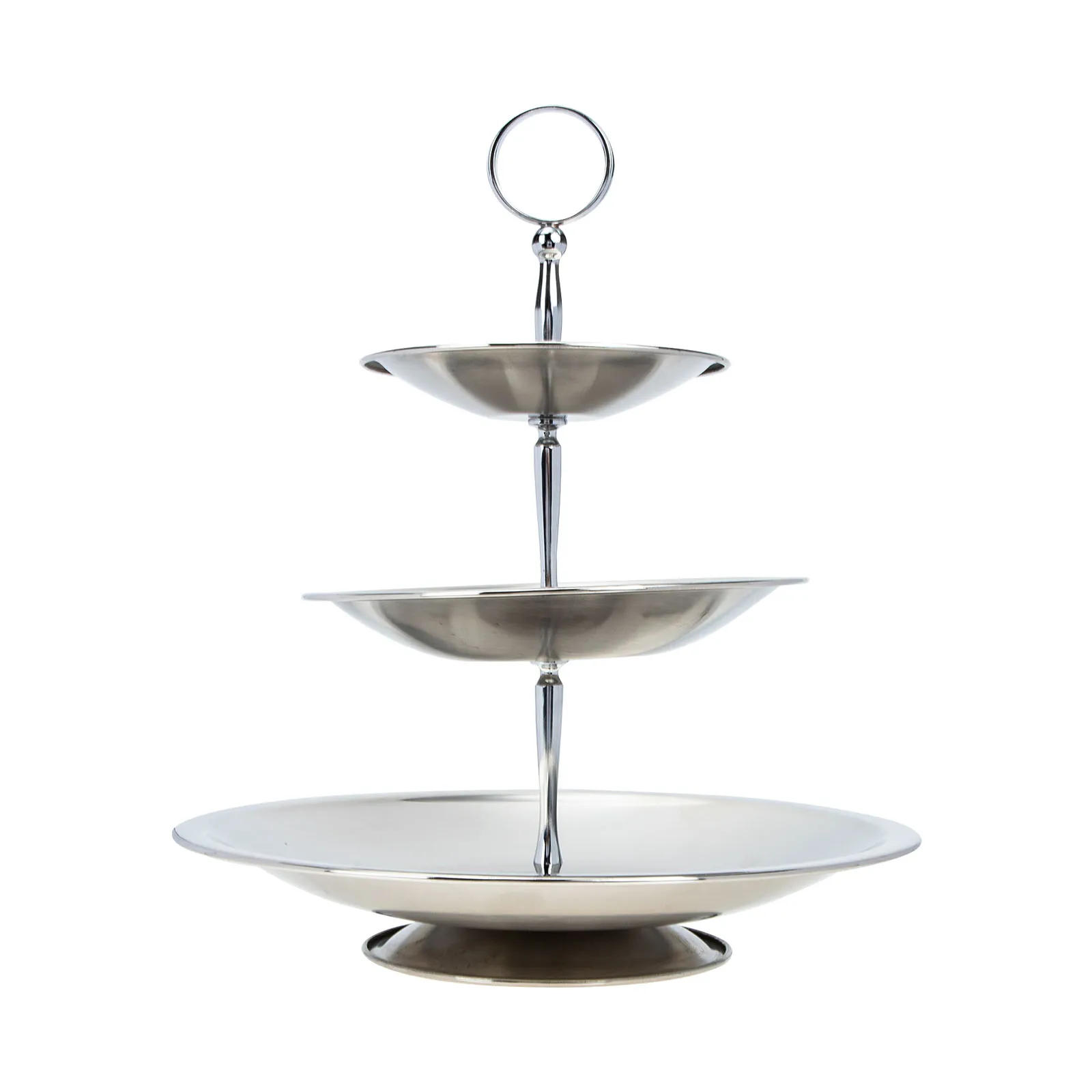 

MultiLayer FruitDisplay Stand Silver Tiered SnackServing Tray ModernHomeDecor StorageRack ForDesserts OfficePartyPicnic
