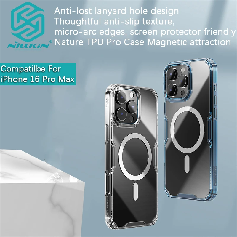 Nillkin For iPhone 16 Pro Max Case/16 Plus/16+ Nature TPU Pro Magnetic Case protective cover shell Case phone Case shell