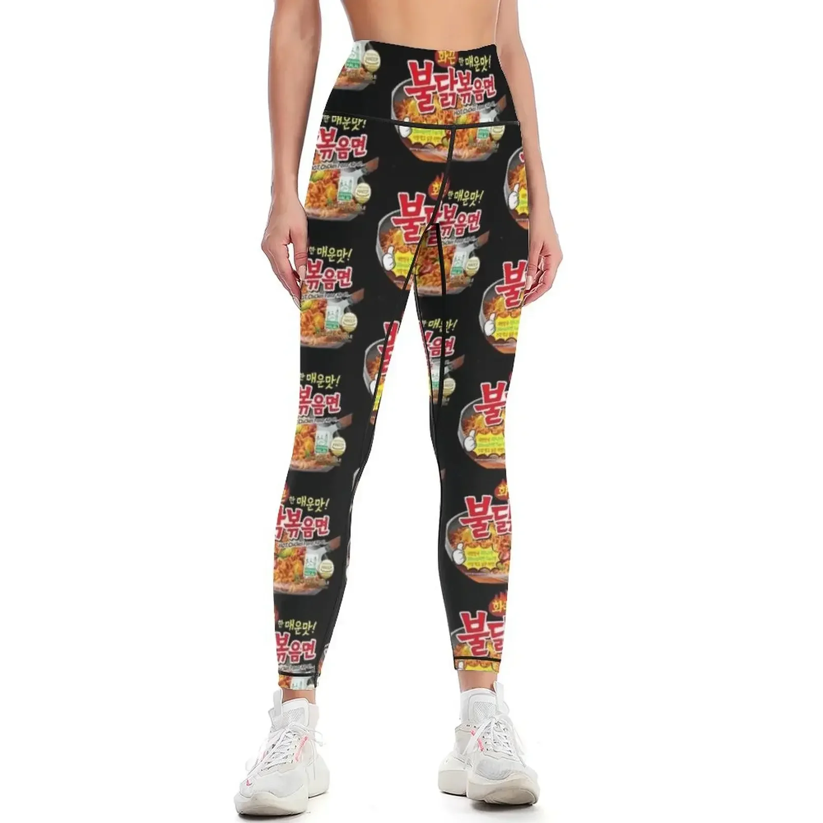 Samyang Spicy Noodles Leggings ملابس رياضية لصالة الألعاب الرياضية للسيدات ملابس تمارين اللياقة البدنية للنساء سراويل ضيقة نسائية رياضية