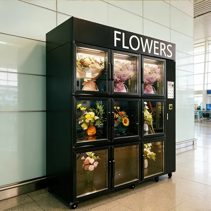 Fresh Flower Vending Machine Automatic Self Service Operation Elegant Customizable Shell Innovative Vending Gear Equipped