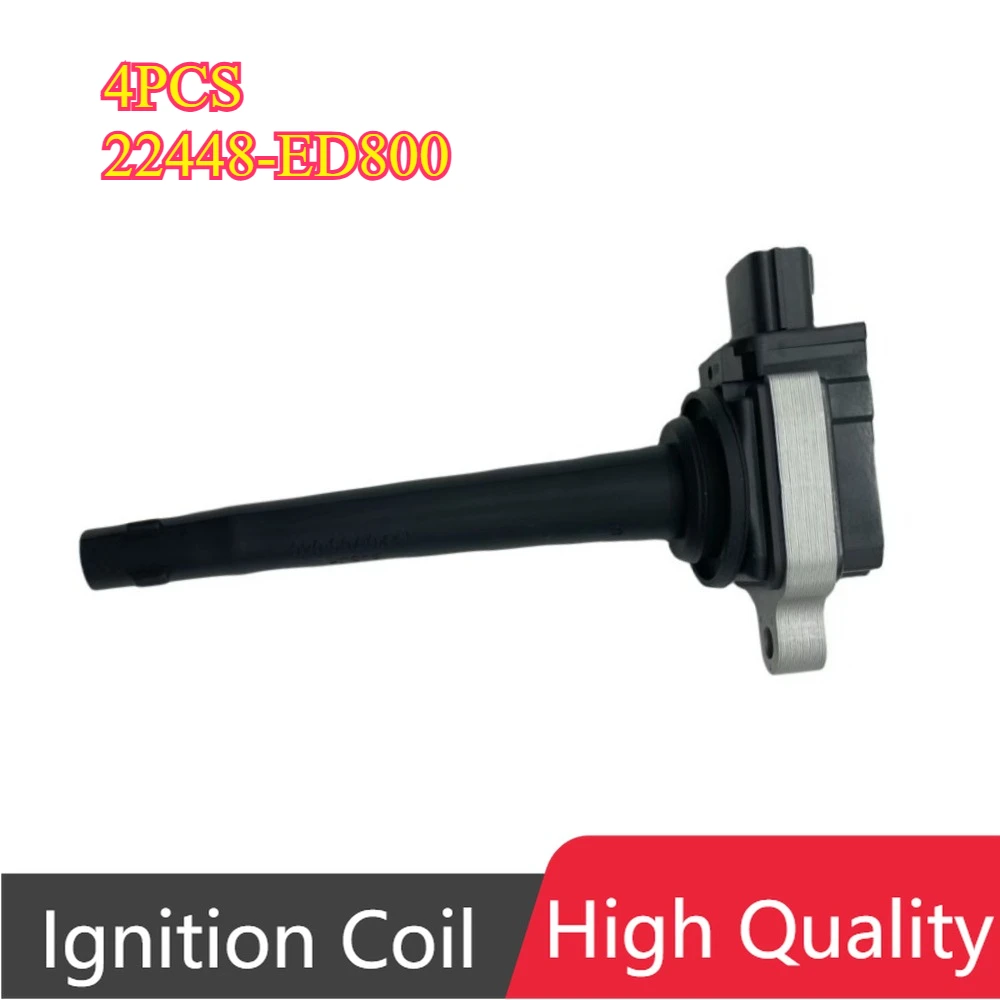 

4Pcs 22448-ED800 22448ED800 22448CJ00A 0221604014 Ignition Coil For Nissan Sentra l4 2.0L 2007-2009 Tiida l4 1.8L 2007-2017